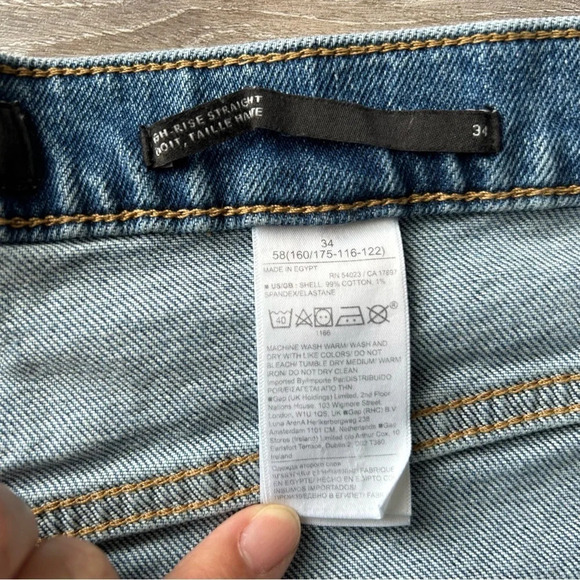 Banana Republic High Rise Straight Distressed  Jean Zion
Wash Denim - Picture 13 of 16